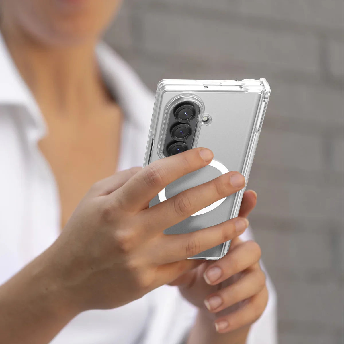 Samsung Z Fold7 Araree Nukin 360 Magsafe Case - Clear Samsung Z Fold7 Araree Nukin 360 Magsafe Case - Clear